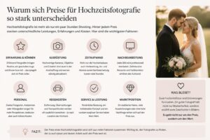 Warum sich Preise für Hochzeitsfotografie so stark unterscheiden